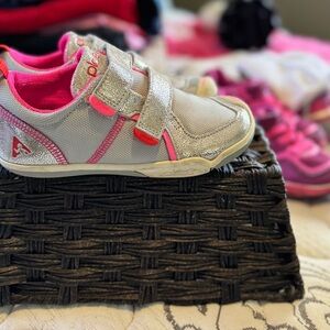PLAE Silver and Pink Kids Sneakers